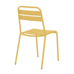 Метален градински стол ABA - жълт