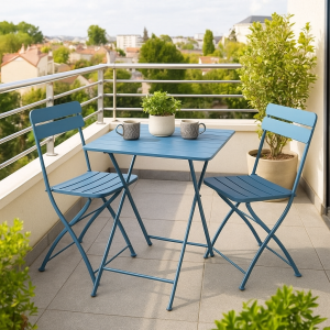 Сгъваем кетъринг стол YOM - тъмносин