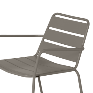 Метален градински стол SAKI - капучино