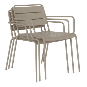 Метален градински стол SAKI - капучино