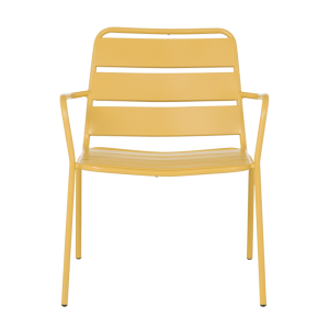 Метален градински стол SAKI - жълт