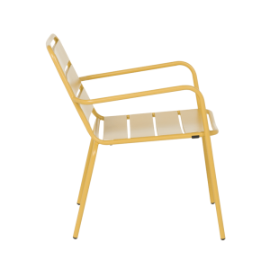 Метален градински стол SAKI - жълт