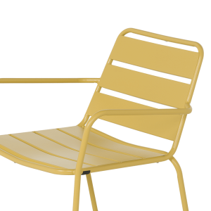 Метален градински стол SAKI - жълт