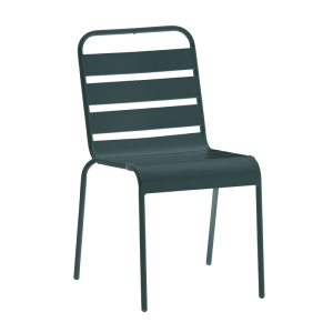 Метален градински стол MURI - тъмнозелен