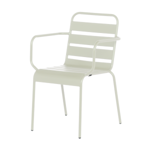 Метален градински стол INISA - светлосив