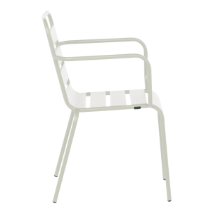 Метален градински стол INISA - светлосив