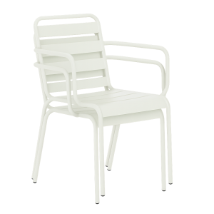 Метален градински стол INISA - светлосив