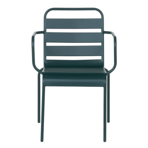 Метален градински стол INISA - тъмнозелен
