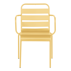 Метален градински стол INISA - жълт