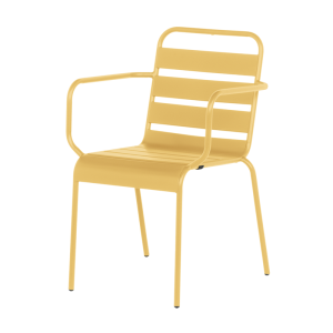 Метален градински стол INISA - жълт