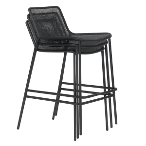 Метален кетъринг бар стол BAMA - черен