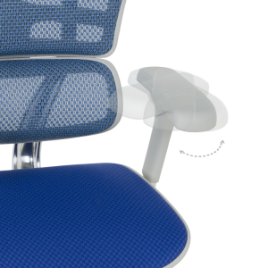 Ергономичен стол ERGOHUMAN ELITE 2 - сива рамка - син