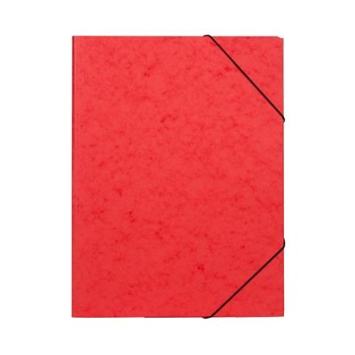 Папка с три капака и ластик Lux Картон, А4 Червена