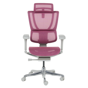 Ергономичен стол ERGOHUMAN IOO ELITE 2 - сива рамка - розов