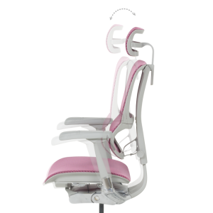 Ергономичен стол ERGOHUMAN IOO ELITE 2 - сива рамка - розов