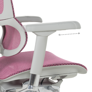 Ергономичен стол ERGOHUMAN IOO ELITE 2 - сива рамка - розов
