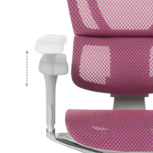 Ергономичен стол ERGOHUMAN IOO ELITE 2 - сива рамка - розов