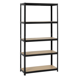 Метален стелаж Carmen CR-1027, 192x100x40 см, до 65 кг на рафт - черен