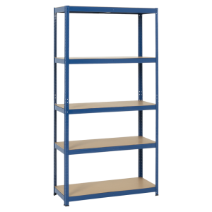 Метален стелаж Carmen CR-1027, 192x100x40 см, до 65 кг на рафт - син