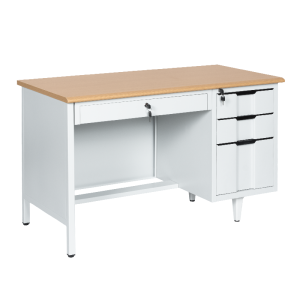 Метално бюро Carmen CR-1310 K - сиво / бук