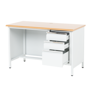 Метално бюро Carmen CR-1314 K - сиво / бук