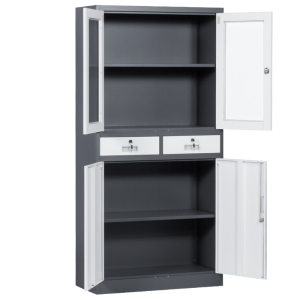 Метален шкаф Carmen CR-1247 Е L SAND - бял - графит