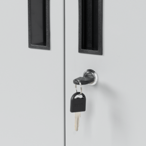 Метален шкаф за инструменти Carmen CR-1226 L SAND - черен-сребърен