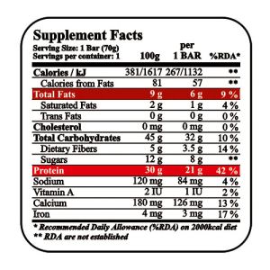 Протеинов бар, Бисквита и крисп, “Muscle bar”, 70гр