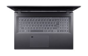 Лаптоп Acer Aspire 17, A17-51M-59K6, Intel Core 5 120U (up to 5.00GHz, 12MB), 17.3" FHD (1920x1080) IPS slim bezel LCD, 16GB DDR5 4600MHz, 512GB PCIe NVMe SSD, Intel UMA, FHD Cam,WiFi 6E, BT 5.1, Backlit Kbd, No OS, Steel Gray