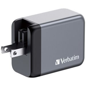 Зарядно устройство Verbatim GNC-65 GaN Charger 3 Port 65W USB A/C (EU/UK/US)