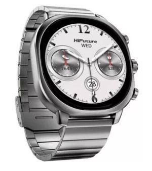 Часовник HiFuture AIX  Silver,  1.43"AMOLED, 466*466, Powered by Dual Core & Syntra AI, Bluetooth Call, 1ATM Waterproof, Sixth Generation Health Sensor, Stainless Steel, Up to 10 days daily use
