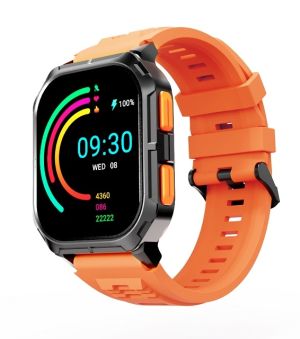 Часовник HiFuture Ultra 3 Black Orange, 2.0" IPS, 240x296, Bluetooth Call, IP68 Waterproof, 24/7 True Heart Rate & Blood Oxygen Sensor, Up to 7 days daily use, 100+ Sports Mode