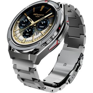 Часовник HiFuture Active Silver, *1.43"  AMOLED, Dual Band GPS +Compass + Altimeter 466*466, Powered by Dual Core & Syntra AI, Bluetooth Call, 5ATM Waterproof, 24/7 True Heart Rate & Blood Oxygen Sensor, Up to 10 days daily use
