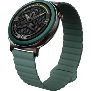 Часовник HiFuture Aurora Dark Green, 1.43" AMOLED,  466*466, Powered by Dual Core & Syntra AI, Bluetooth Call, IP68  Waterproof, 24/7 True Heart Rate & Blood Oxygen Sensor, Up to 10 days daily use, Magnetic Strap