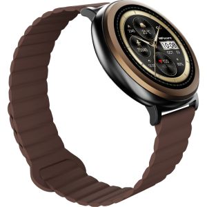 Часовник HiFuture Aurora Brown, 1.43" AMOLED,  466*466, Powered by Dual Core & Syntra AI, Bluetooth Call, IP68  Waterproof, 24/7 True Heart Rate & Blood Oxygen Sensor, Up to 10 days daily use, Magnetic Strap