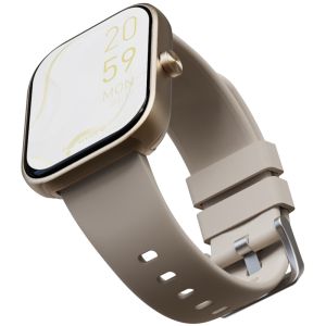 Часовник HiFuture Lume Champagne Gold, 1.85 " IPS, Powered by Dual Core, Aerospace-Grade Ultra Light Aluminum Frame, Bluetooth Call, 3D User Interface, 1ATM Waterproof, 24/7 True Heart Rate & Blood Oxygen Sensor, 100+ Sports Mode, Up to 7 days daily use