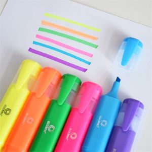 Текст маркер Bluering Скосен връх 1-5 mm, 6 цвята