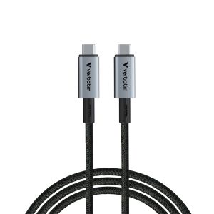 Кабел Verbatim Sync & Charge USB-C to USB-C 240W 40 Gbps 120 cm