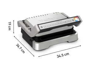 Барбекю Tefal GC774D30 Optigrill 4In1 Inox, (Grill, Bbq, Oven, Complete Meal), 600Cm2 Cooking Surface, Automatic Cooking Sensor, 9 Automatic Programs, 3 Adjustable Temp., Cooking Level Indicator, Non-Stick Die-Cast Alum. Plates