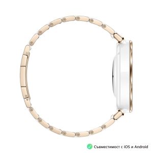 Часовник Huawei Watch GT5 Pro Jana-B29C, 1.32" Amoled 466x466, PPI 352, BT5.2, BLE/BR/EDR, 323mAh, 40-meter free diving, HUAWEI TruSense System, ECG analysis, Battery life up to 7 days, Compatible with iOS and Android devices, Ceramic + Huawei FreeBuds SE