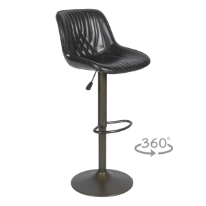 Бар стол PORUS - черно злато