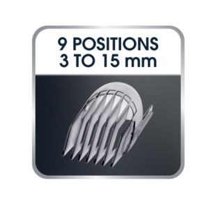 Машинка за подстригване Rowenta TN1400F1, Hair clipper Nomad, new design, 2 adjustable combs with 9 settings each (3-15 mm, 18-30mm), rechargeable, corded, autonomy 40min + main, stainless steel blade, charging led, charging stand