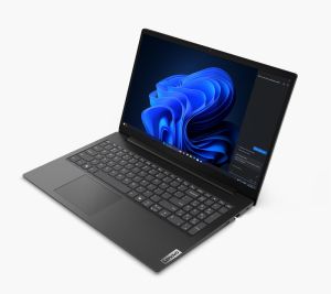 Лаптоп Lenovo V15 G5 IRL Intel Core i3-1315U (up to 4.5GHz, 10MB), 8GB DDR5-5200, 512GB SSD, 15.6" FHD (1920x1080) TN AG, Integrated UHD Graphics, WLAN, BT, HD 720p Cam, 3 cell, Black, DOS, 3Y CCI