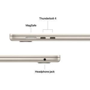 Лаптоп Apple MacBook Air 15.3: Apple M5 chip with 10-core CPU and 10-core GPU, 24GB, 1TB SSD - Starlight