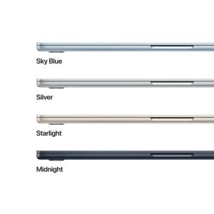 Лаптоп Apple MacBook Air 15.3: Apple M5 chip with 10-core CPU and 10-core GPU, 24GB, 1TB SSD - Midnight