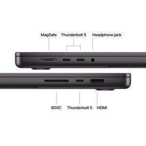 Лаптоп Apple 16-inch MacBook Pro: Apple M5 Pro chip with 18-core CPU and 20-core GPU, 48GB, 1TB SSD - Space Black