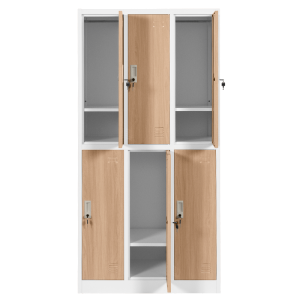 Метален шкаф Carmen CR-1243 J - бял-бук