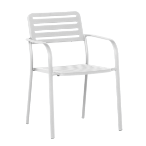 Метален градински стол WASE - бял