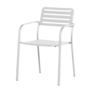 Метален градински стол WASE - бял