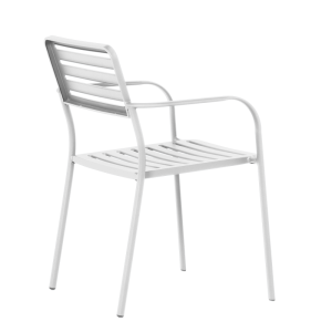 Метален градински стол WASE - бял